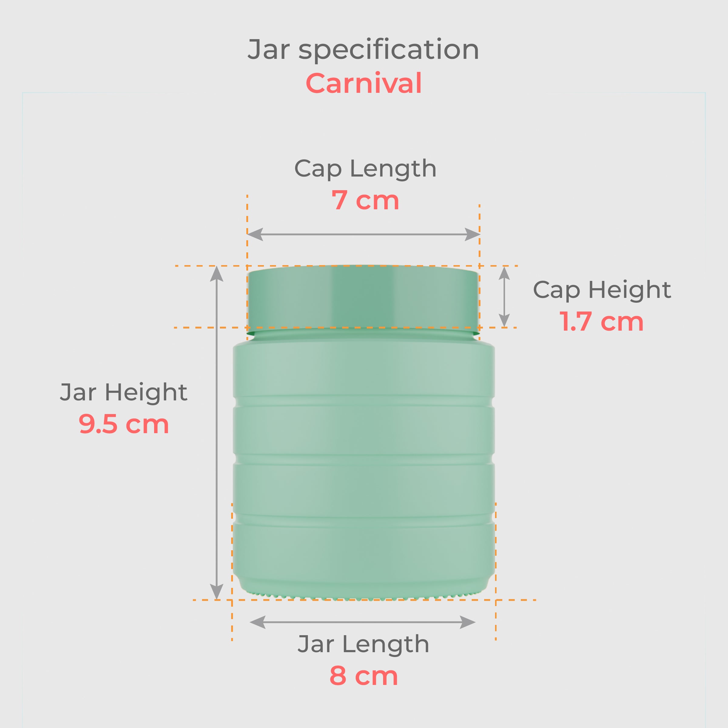300 ML Pista Carnival Jar