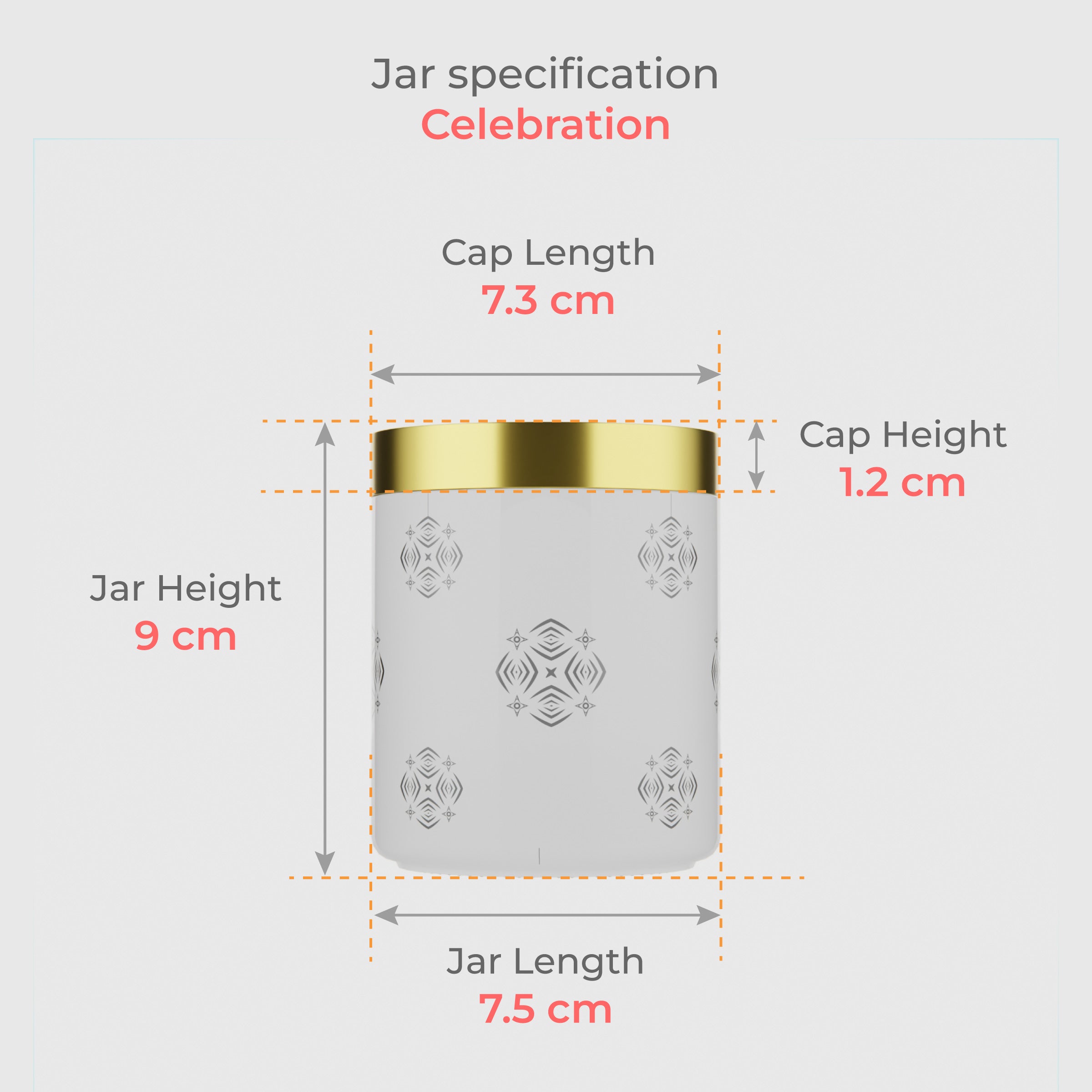 240 ML 8 OZ White Gloria Jar