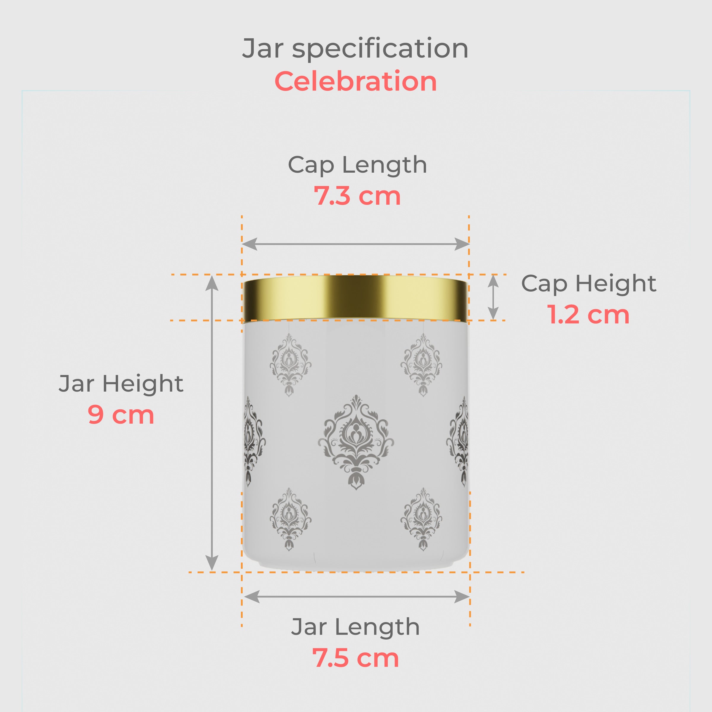 240 ML 8 OZ Royal Celebration Jar