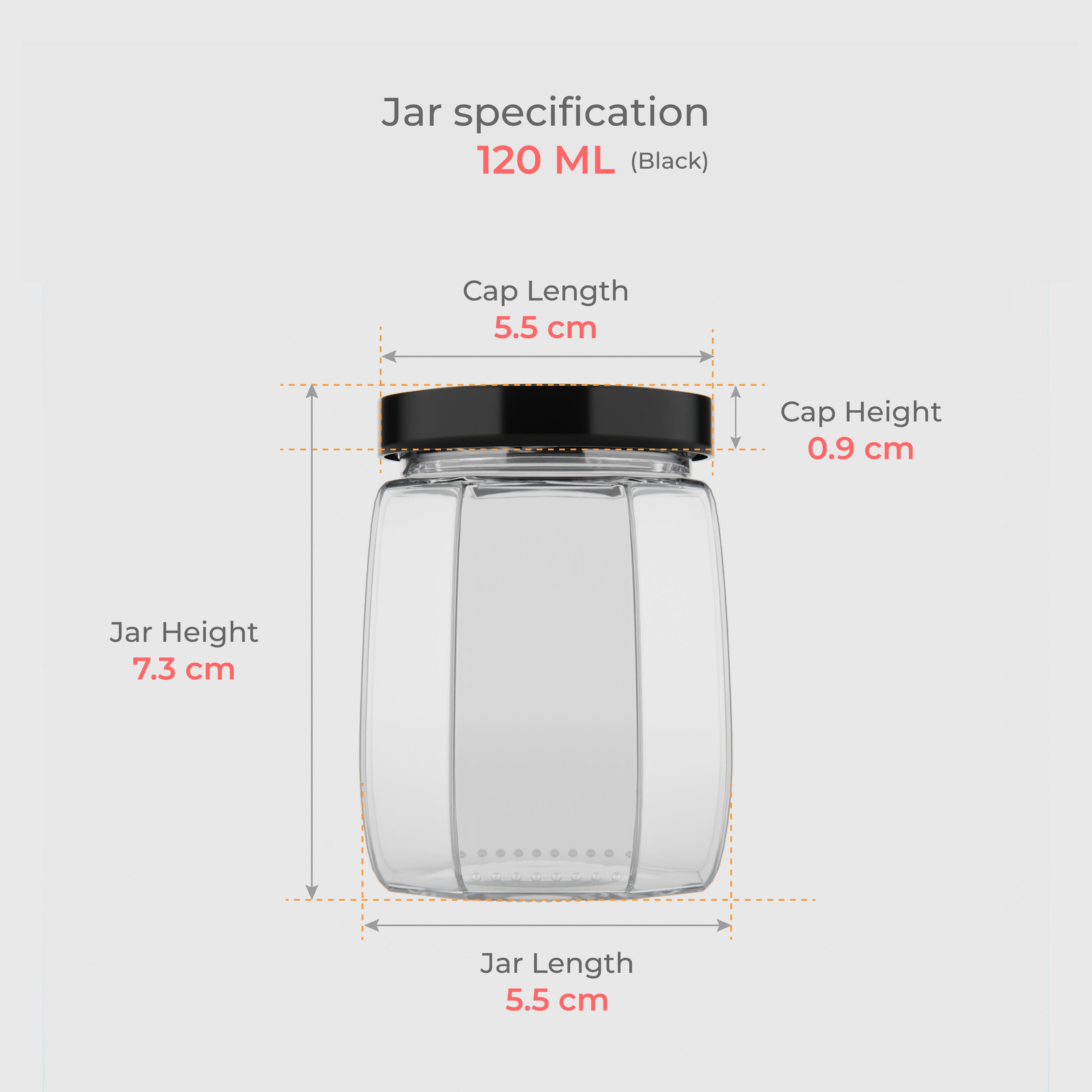 120 ML Crown Glass Jar