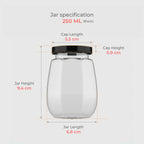 250 ML Crown Glass Jar