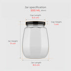 500 ML Crown Glass Jar