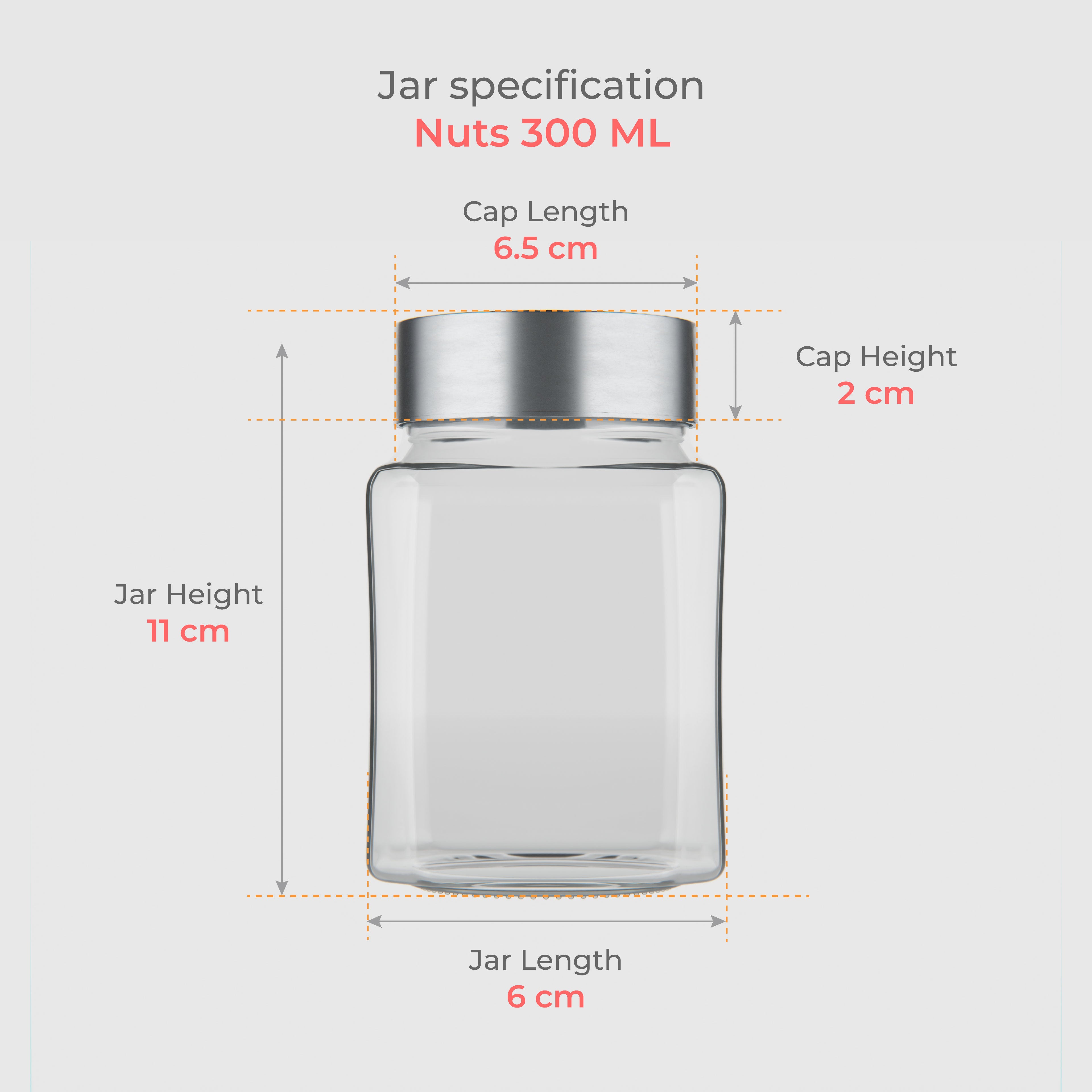 300 ML Glass Jars with Steel Lid