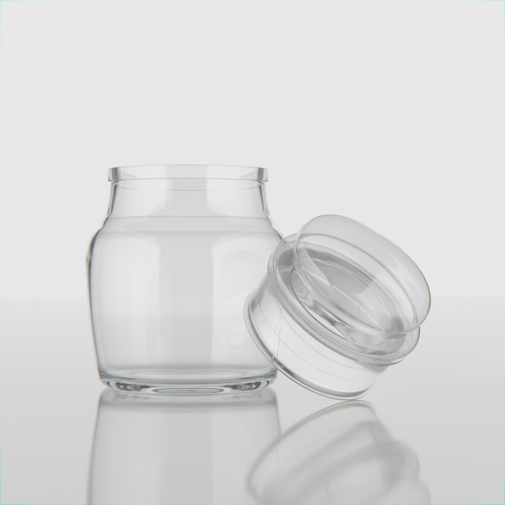 145 ML Clear Glass Jar with Glass Lid