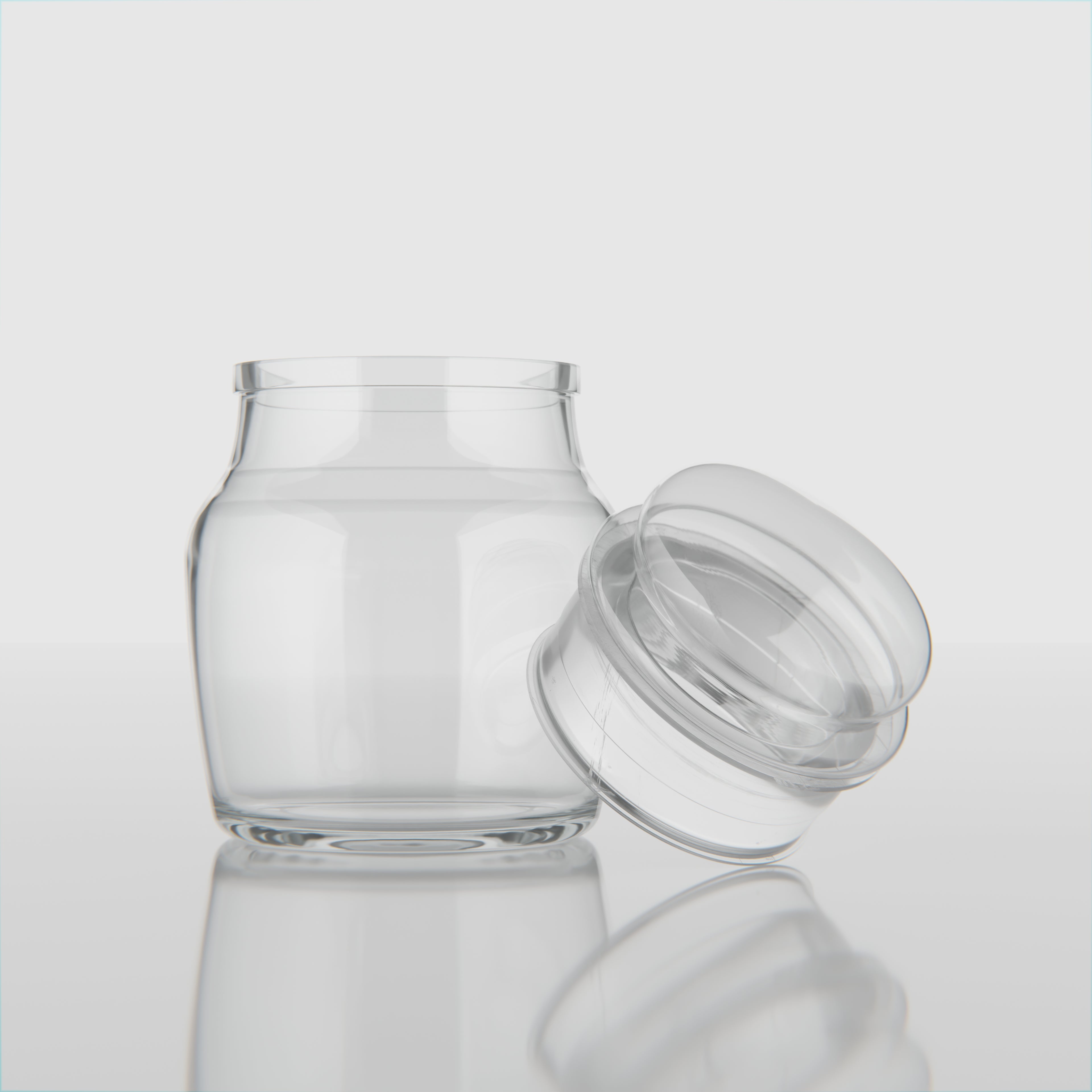 145 ML Clear Glass Jar with Glass Lid