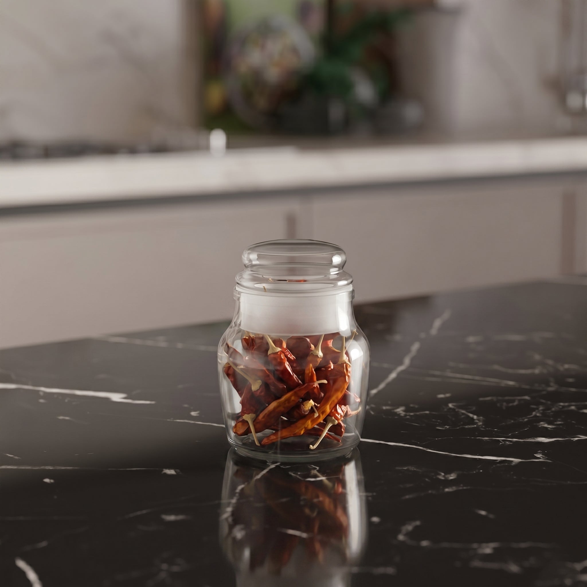 145 ML Clear Glass Jar with Glass Lid