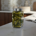 1000 ML Cubical Glass Storage Jars