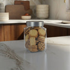 800 ML Cubical Glass Storage Jars