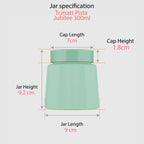 300 ML Jubilee Transparent Matte Pista Glass Jar