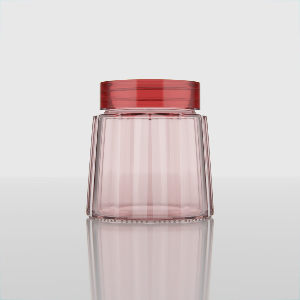 300 ML Jubilee Transparent Red Glass Jar