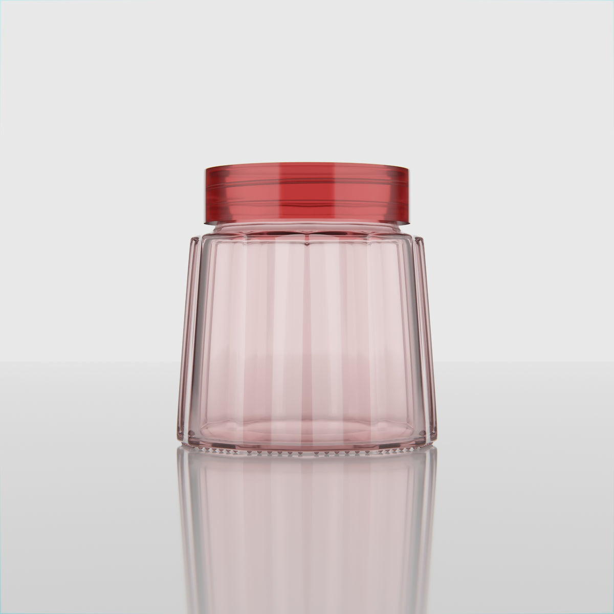 300 ML Jubilee Transparent Red Glass Jar