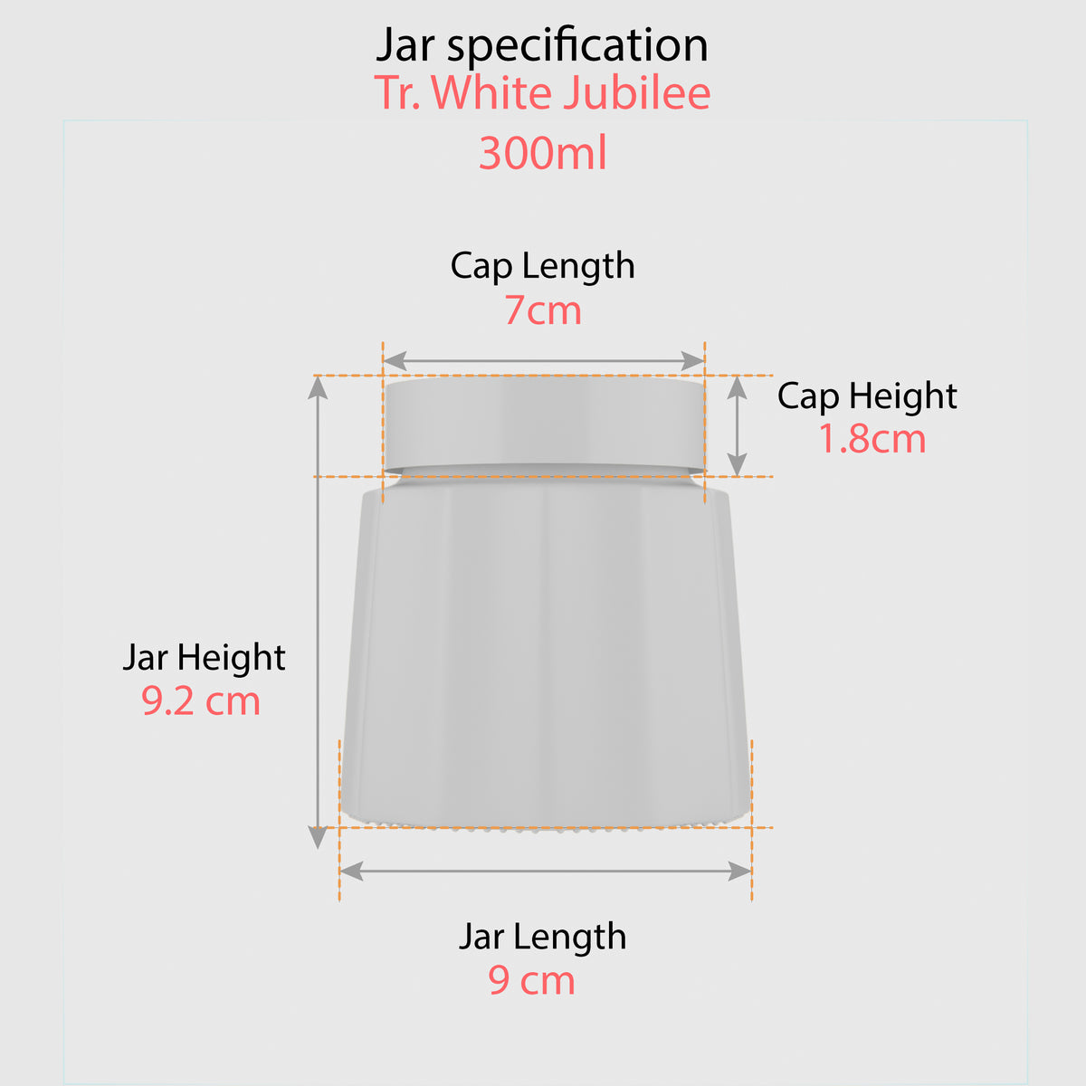 300 ML White Jubilee Decoration Jar