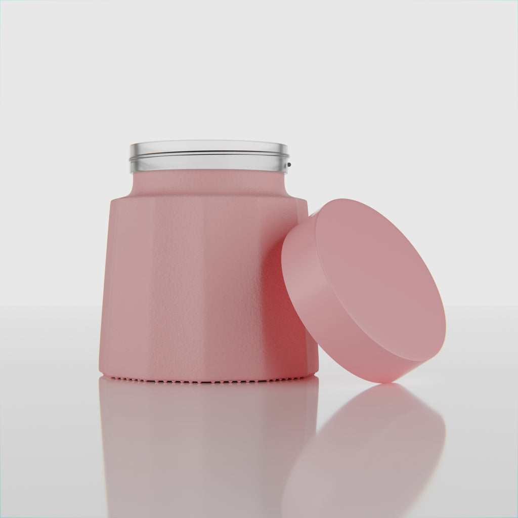 300 ML Jubilee Transparent Matte Pink Glass Jar