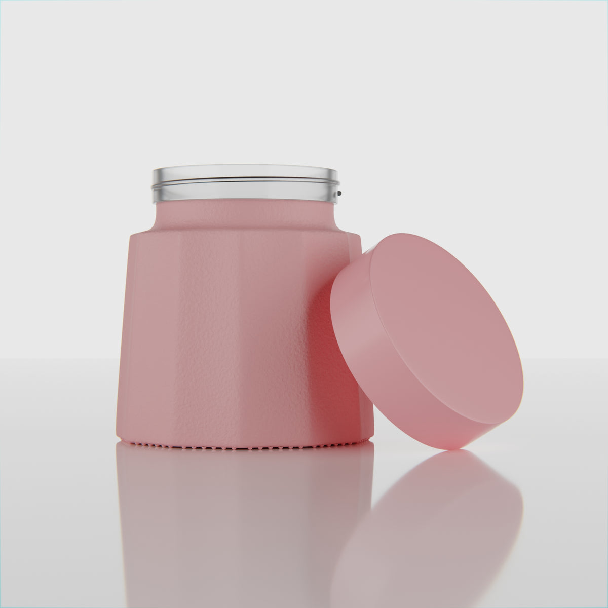 300 ML Jubilee Transparent Matte Pink Glass Jar