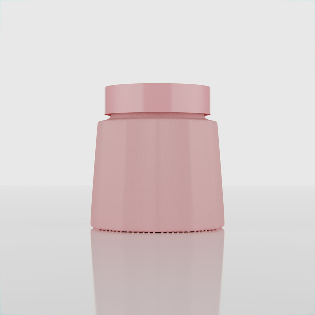 300 ML Jubilee Transparent Matte Pink Glass Jar