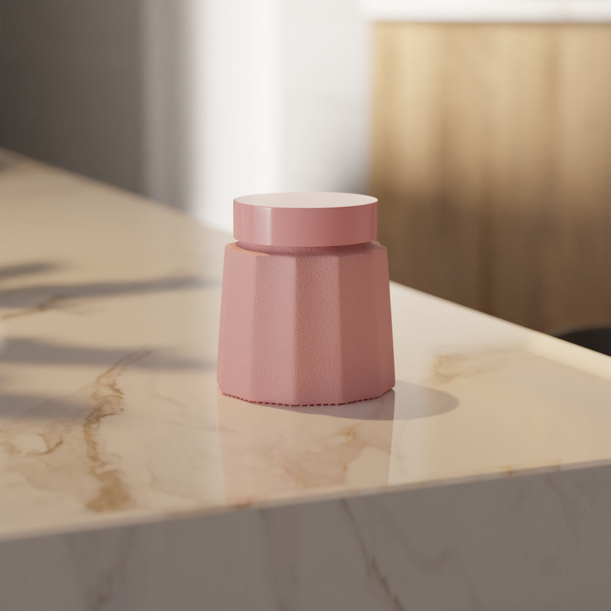 300 ML Jubilee Transparent Matte Pink Glass Jar