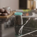 150 ML JUICY Glass Storage Jar with Blue Lid