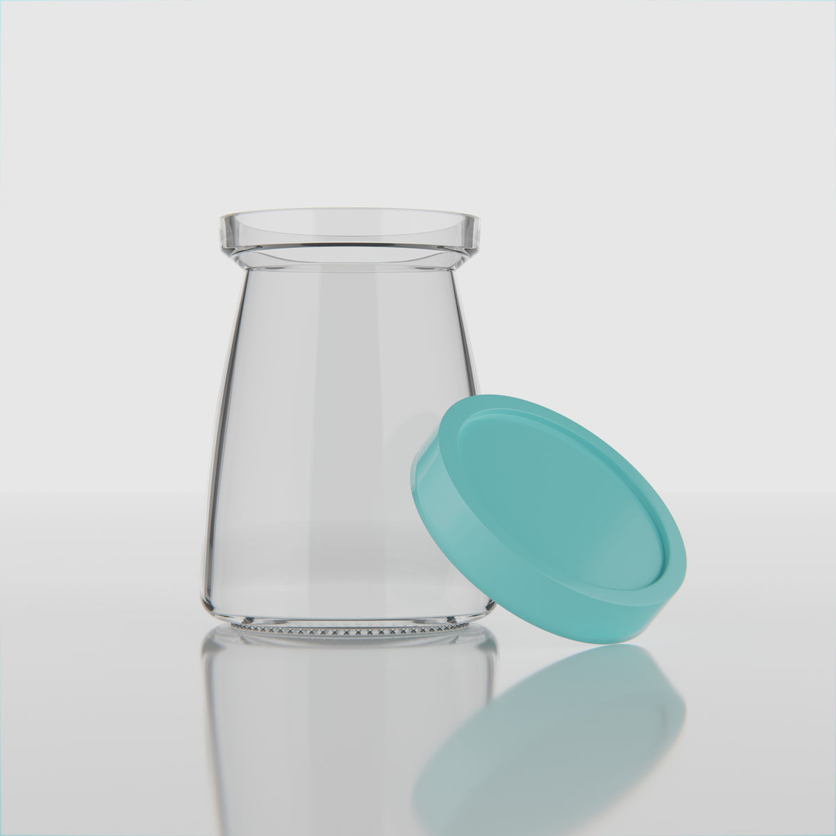 150 ML JUICY Glass Storage Jar with Blue Lid