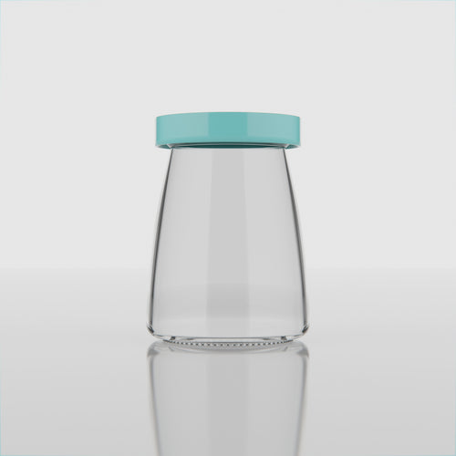 150 ML JUICY Glass Storage Jar with Blue Lid