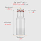 265 ML Milk Glass Bottle with Black, Gold & RX Cap