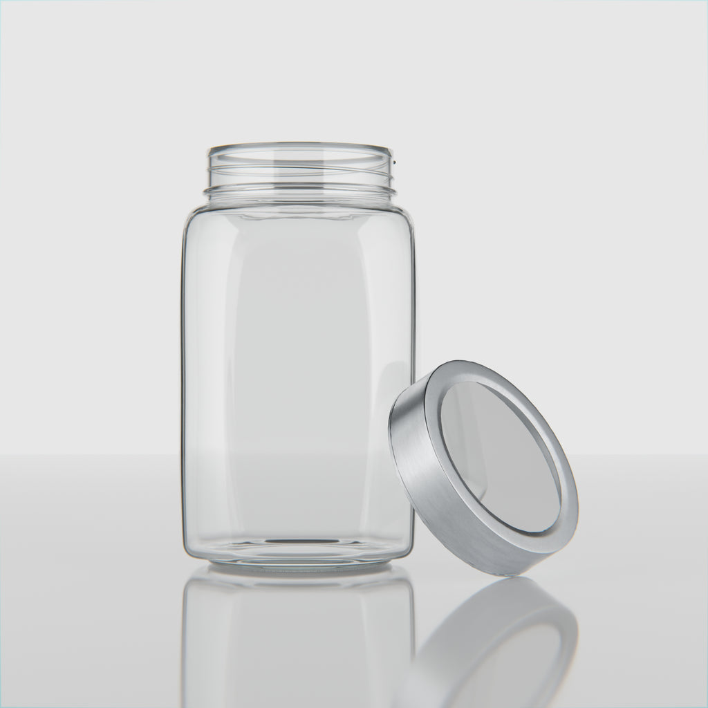 1000 ML Glass Storage Jars with Steel Lid