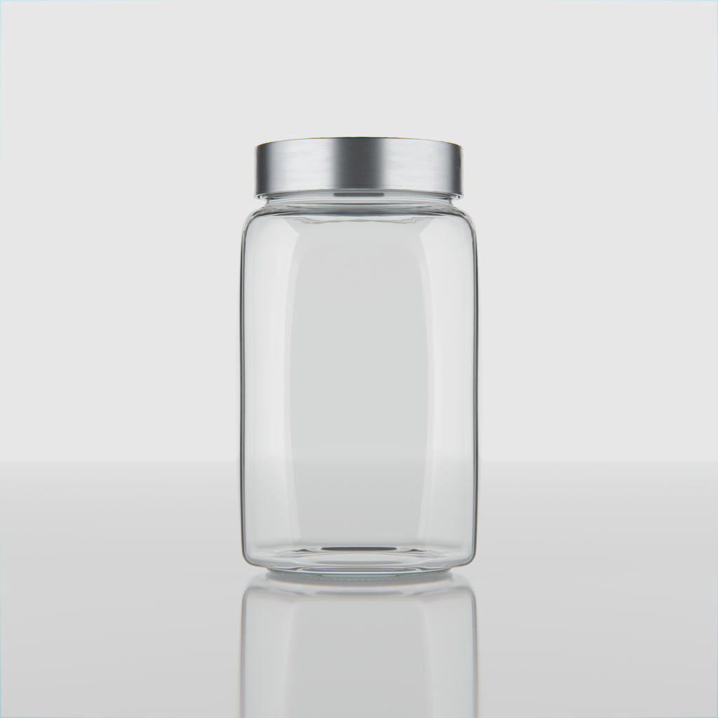 1000 ML Glass Storage Jars with Steel Lid