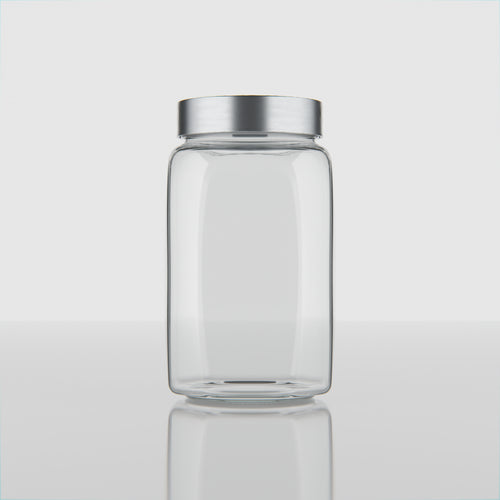 1000 ML Glass Storage Jars with Steel Lid