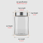 800 ML Glass Storage Jar with Stainless Steel Lid