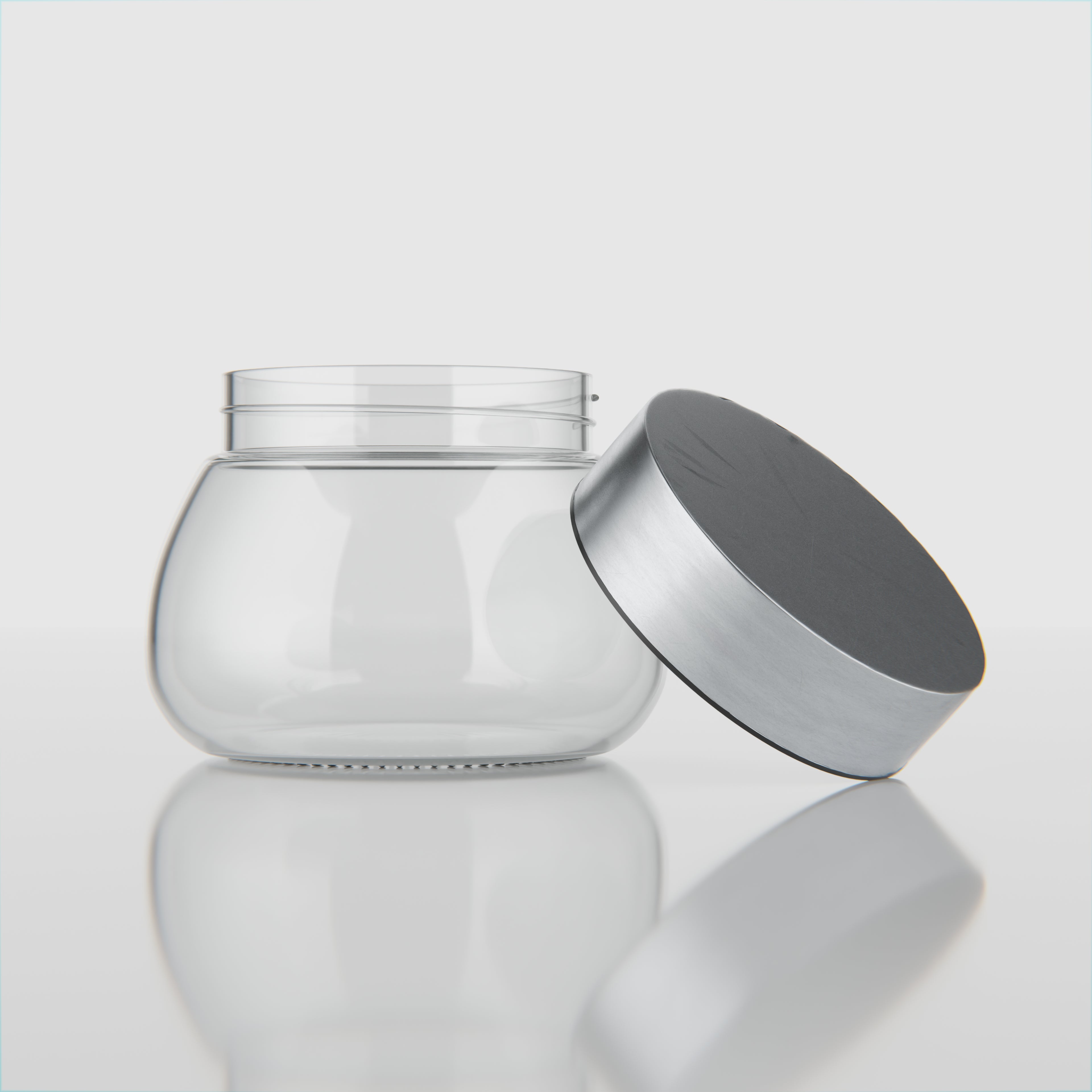 300 ML Oval Glass Jar with Steel Lid