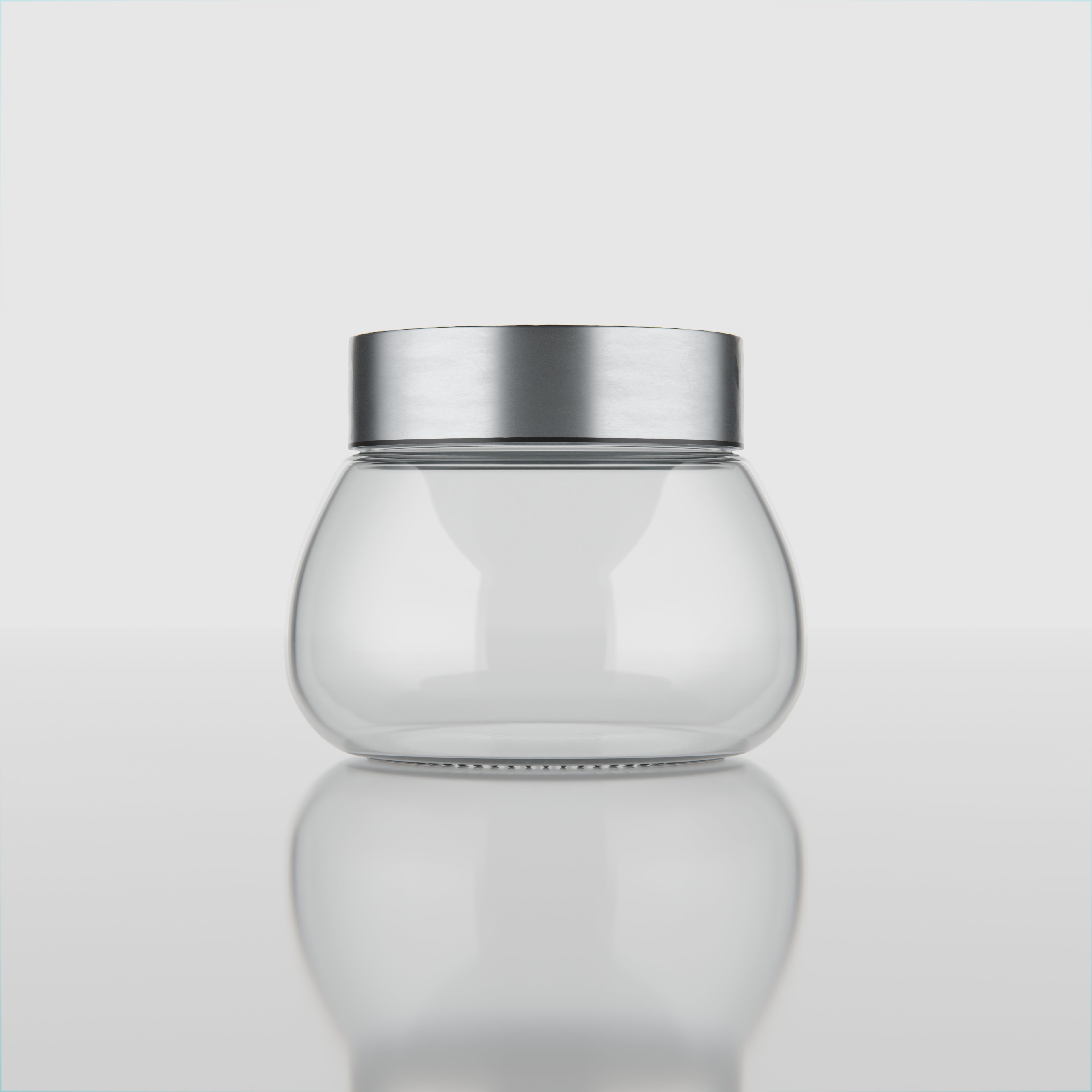 300 ML Oval Glass Jar with Steel Lid