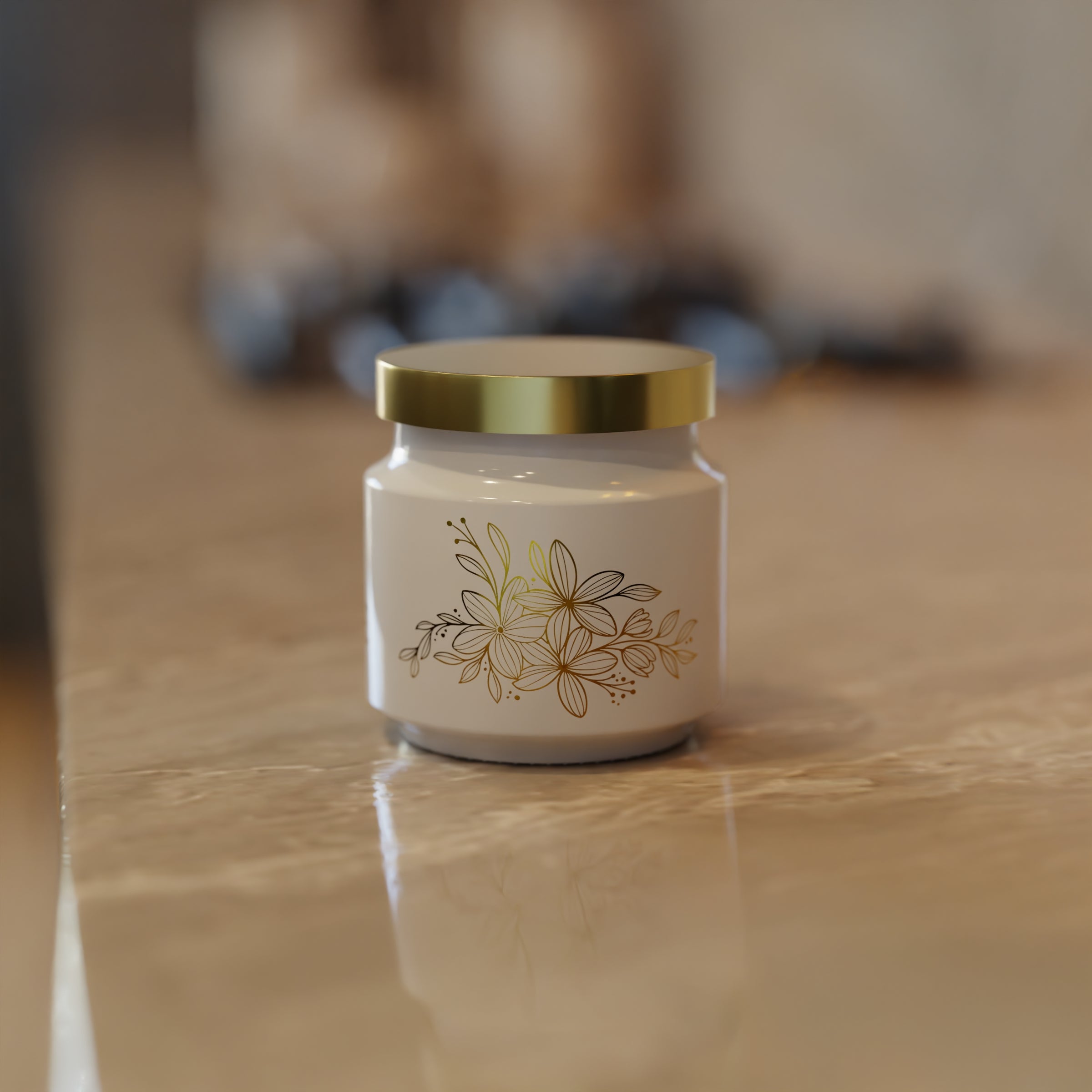 600 ML Rejoice White Leaf Jar