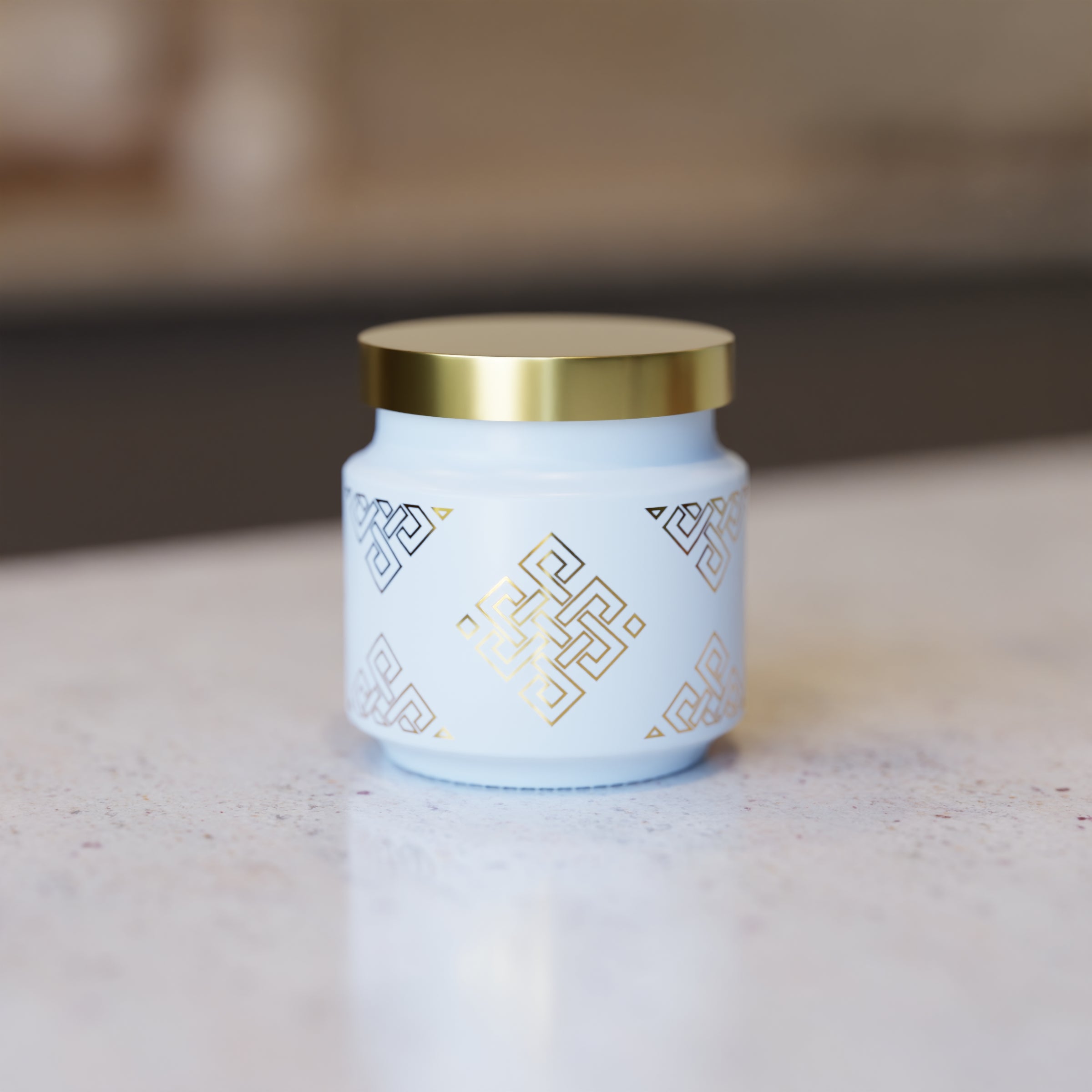 600 ML Rejoice Blue Chex Jar