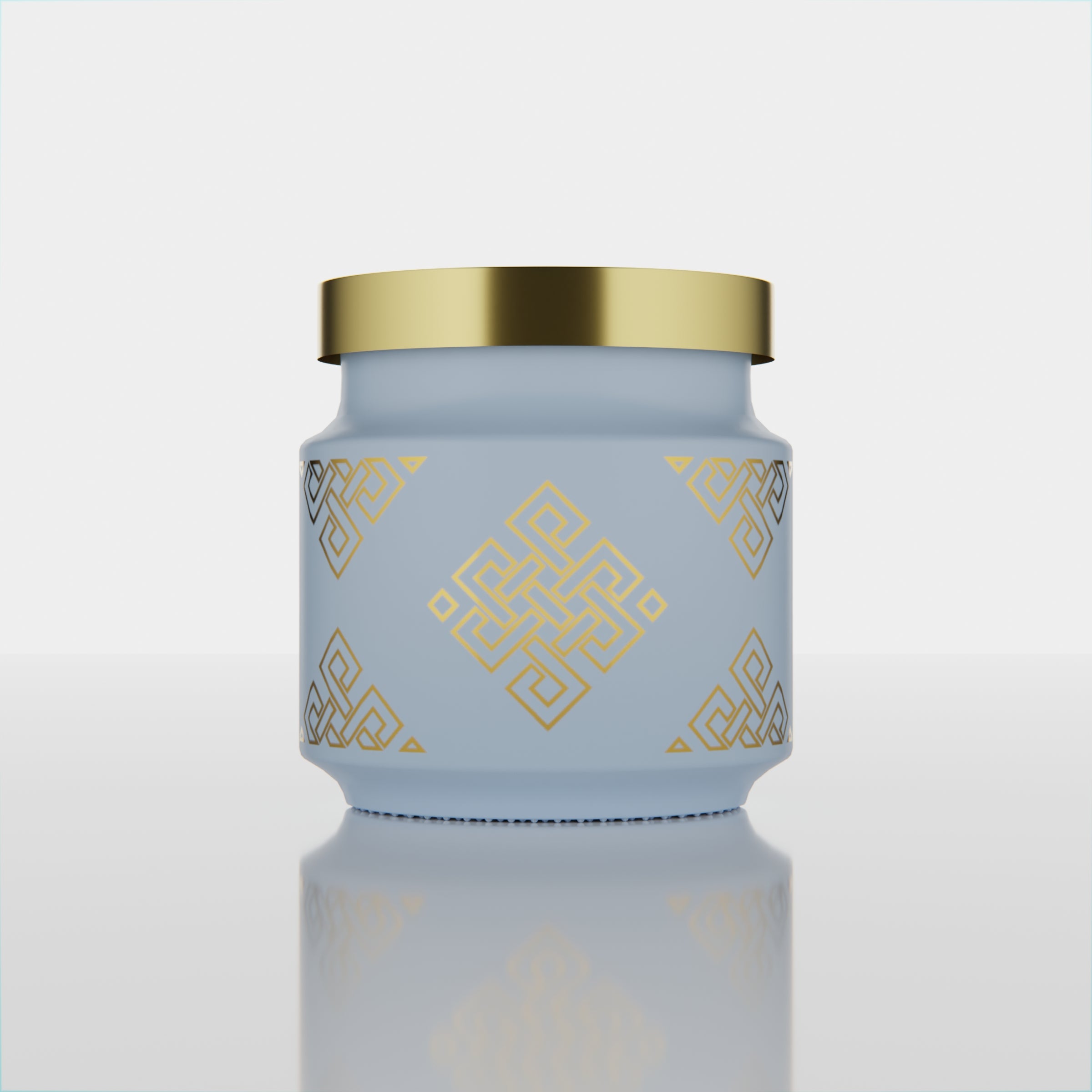 600 ML Rejoice Blue Chex Jar