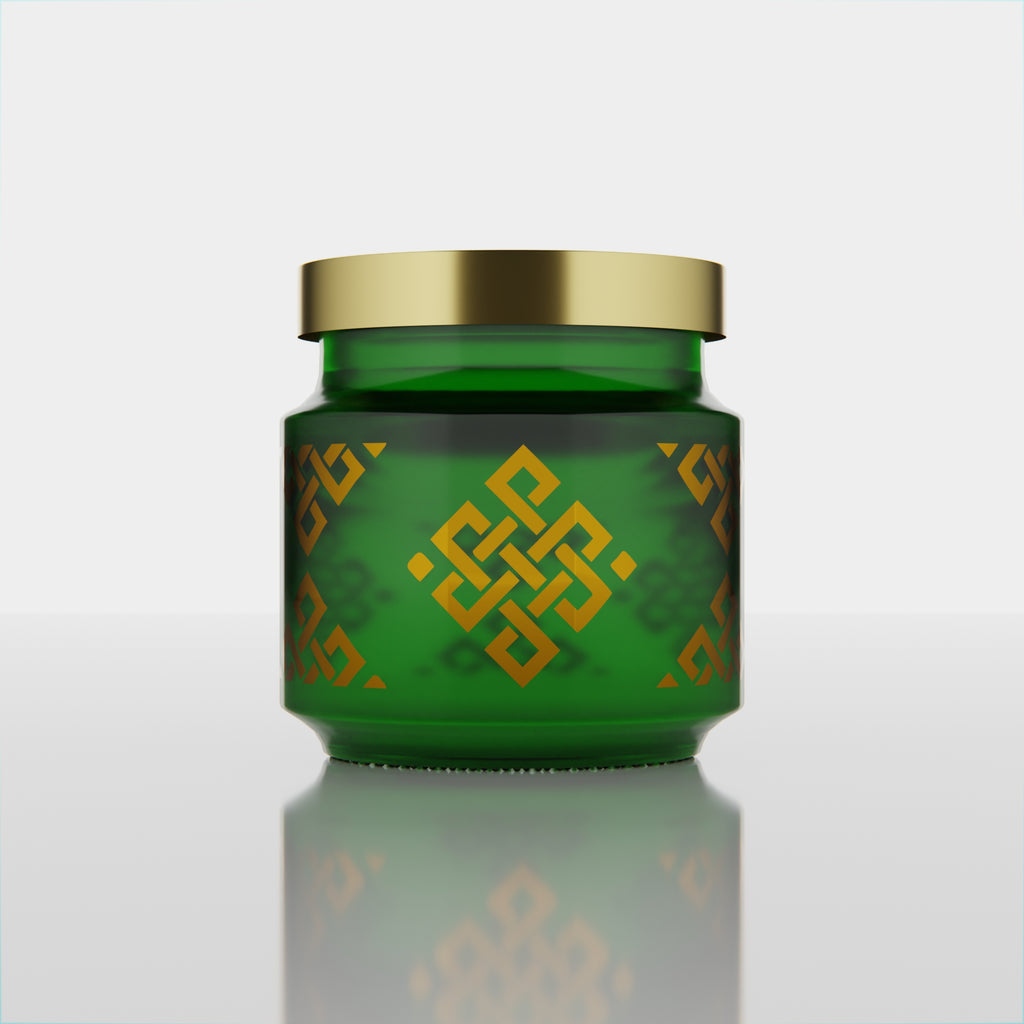 600 ML Rejoice Green Chex Jar