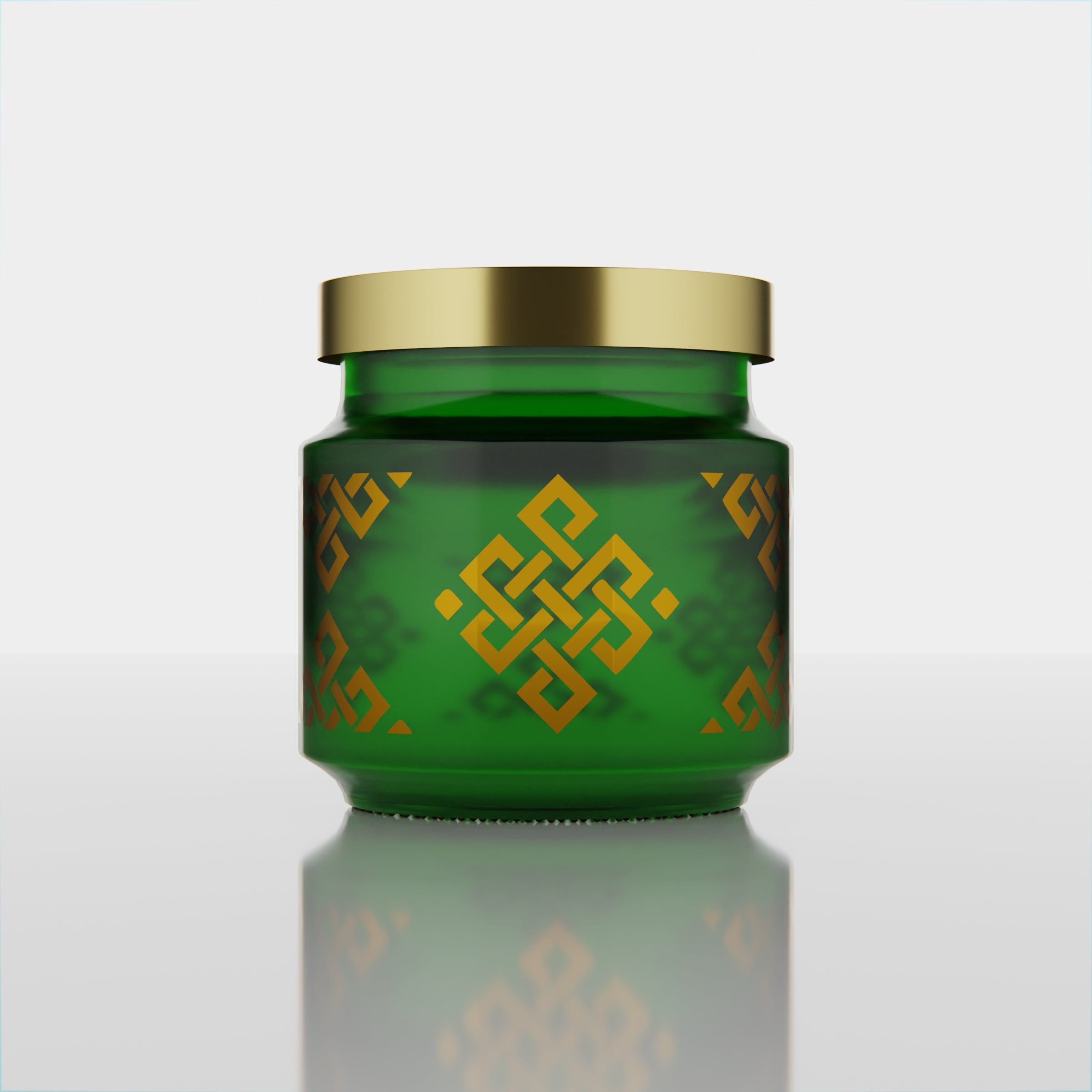 600 ML Rejoice Green Chex Jar