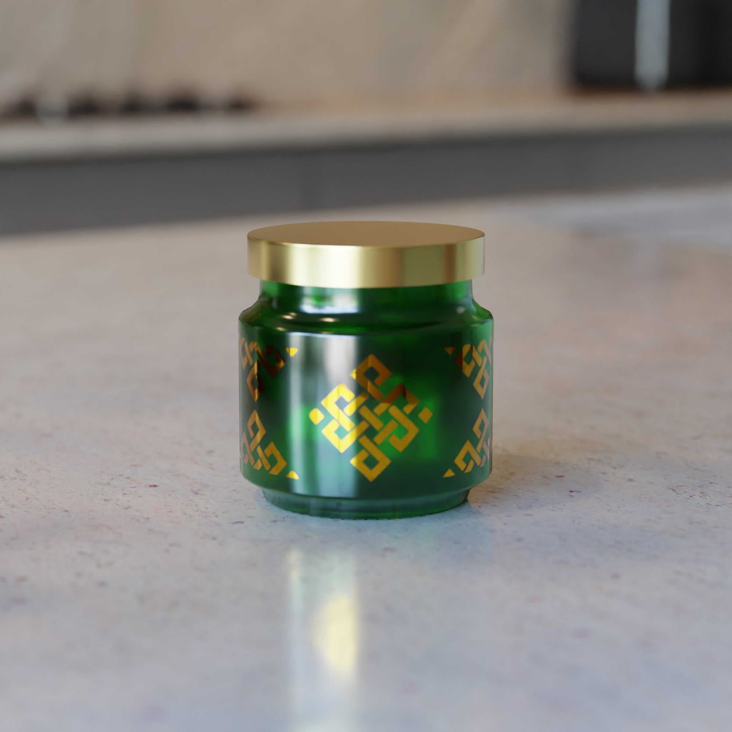 600 ML Rejoice Green Chex Jar