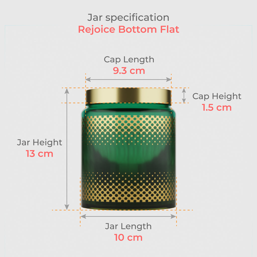 770 ML Rejoice Top Green Yellow Bottom Jar