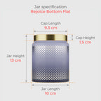 770 ML Rejoice Top Purple Clear Bottom Dot Jar