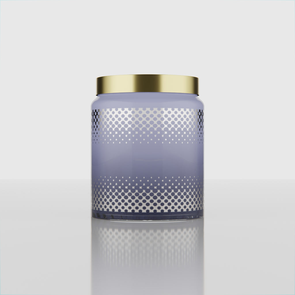 770 ML Rejoice Top Purple Clear Bottom Dot Jar