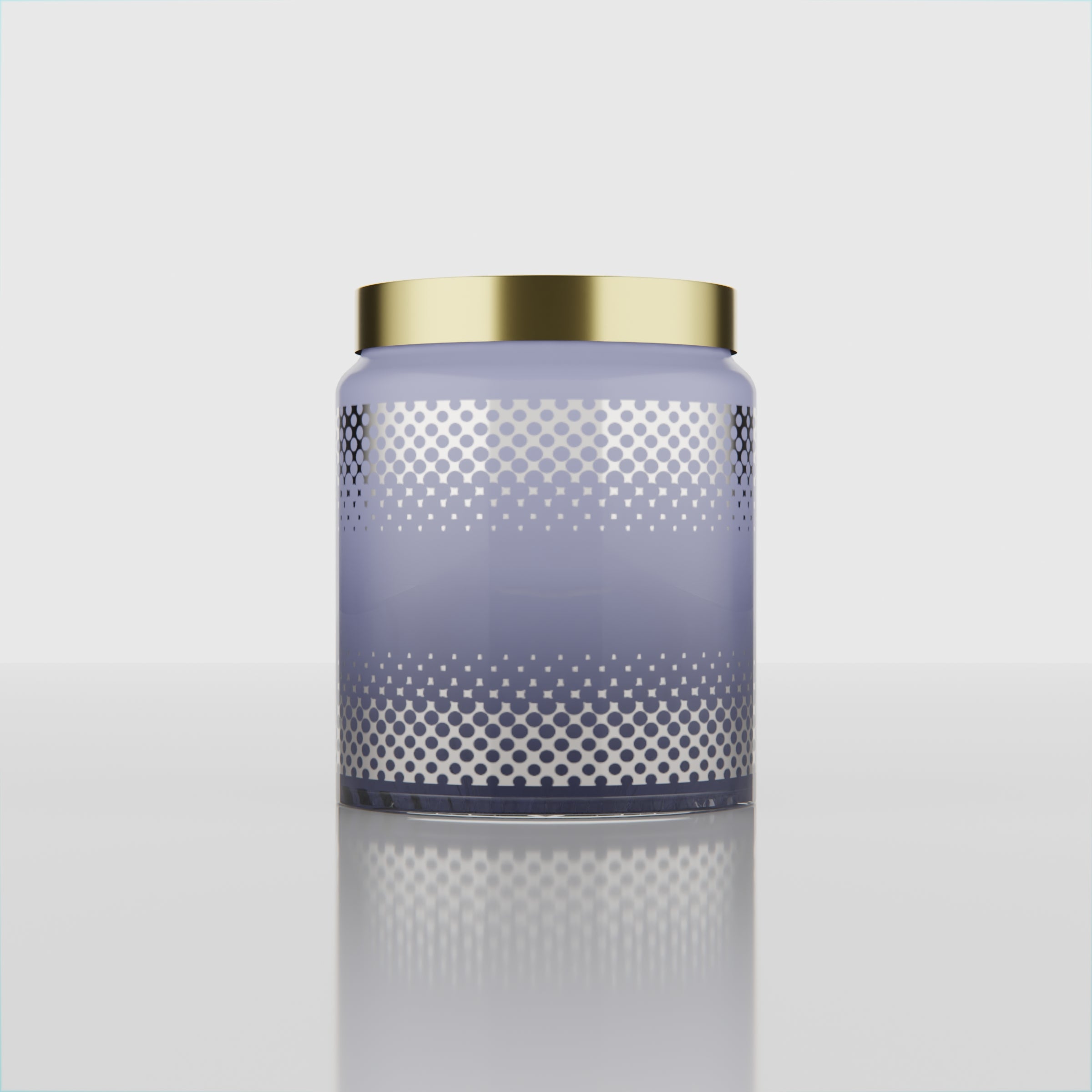 770 ML Rejoice Top Purple Clear Bottom Dot Jar