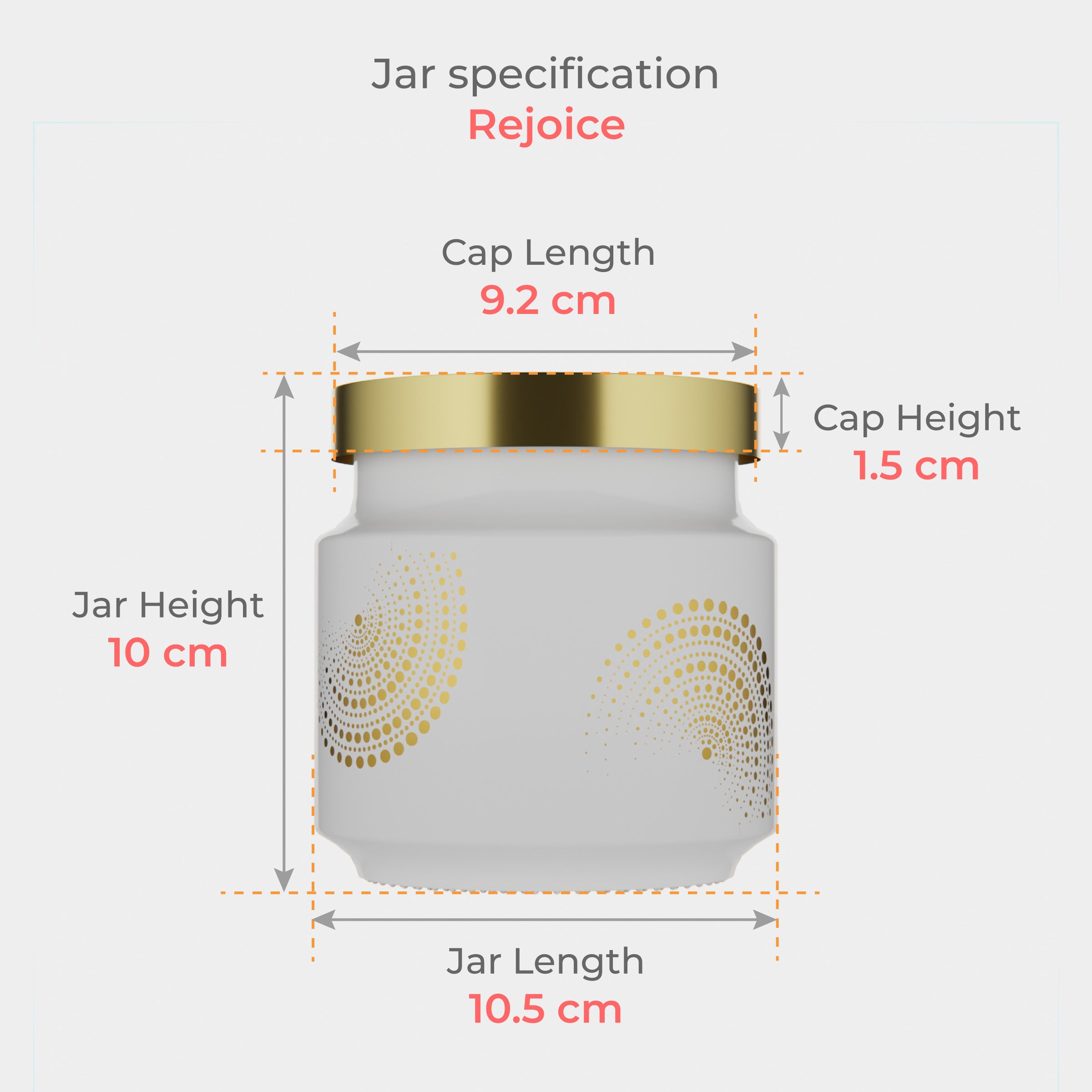 600 ML Rejoice White HV Pro Jar