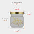 600 ML Rejoice White Leaf Jar