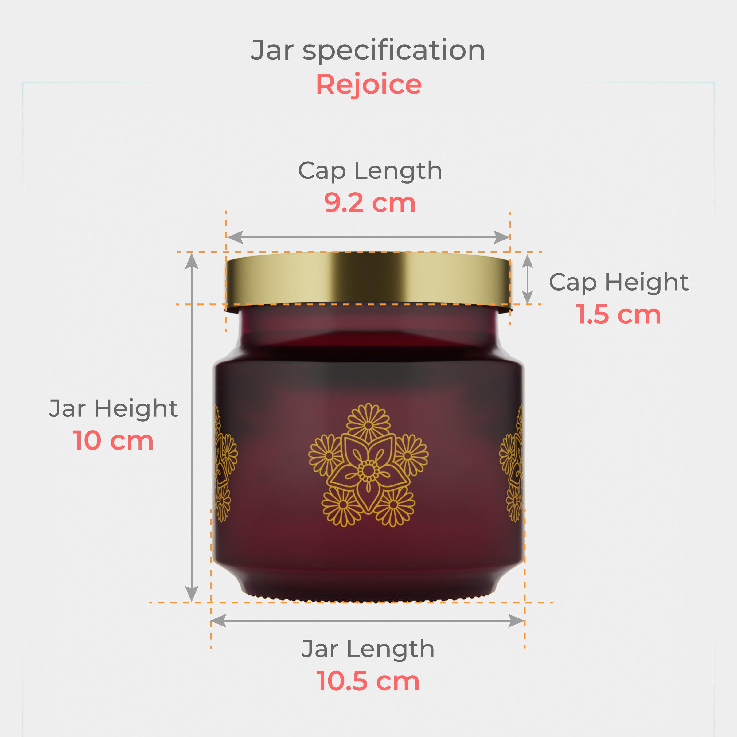 600 ML Rejoice Wine Marrygold Jar
