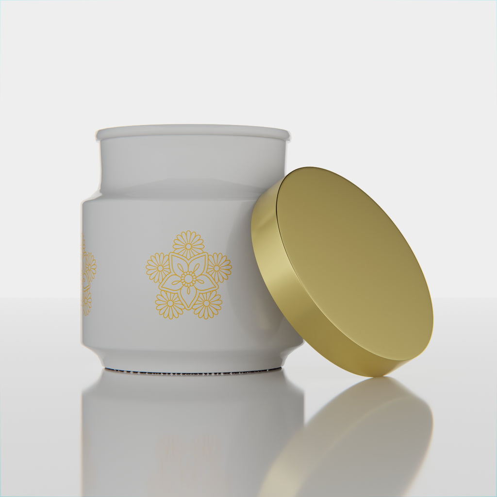 600 ML Rejoice White Marrygold Jar