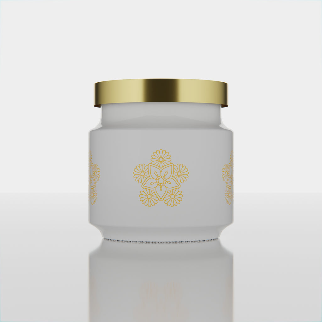 600 ML Rejoice White Marrygold Jar