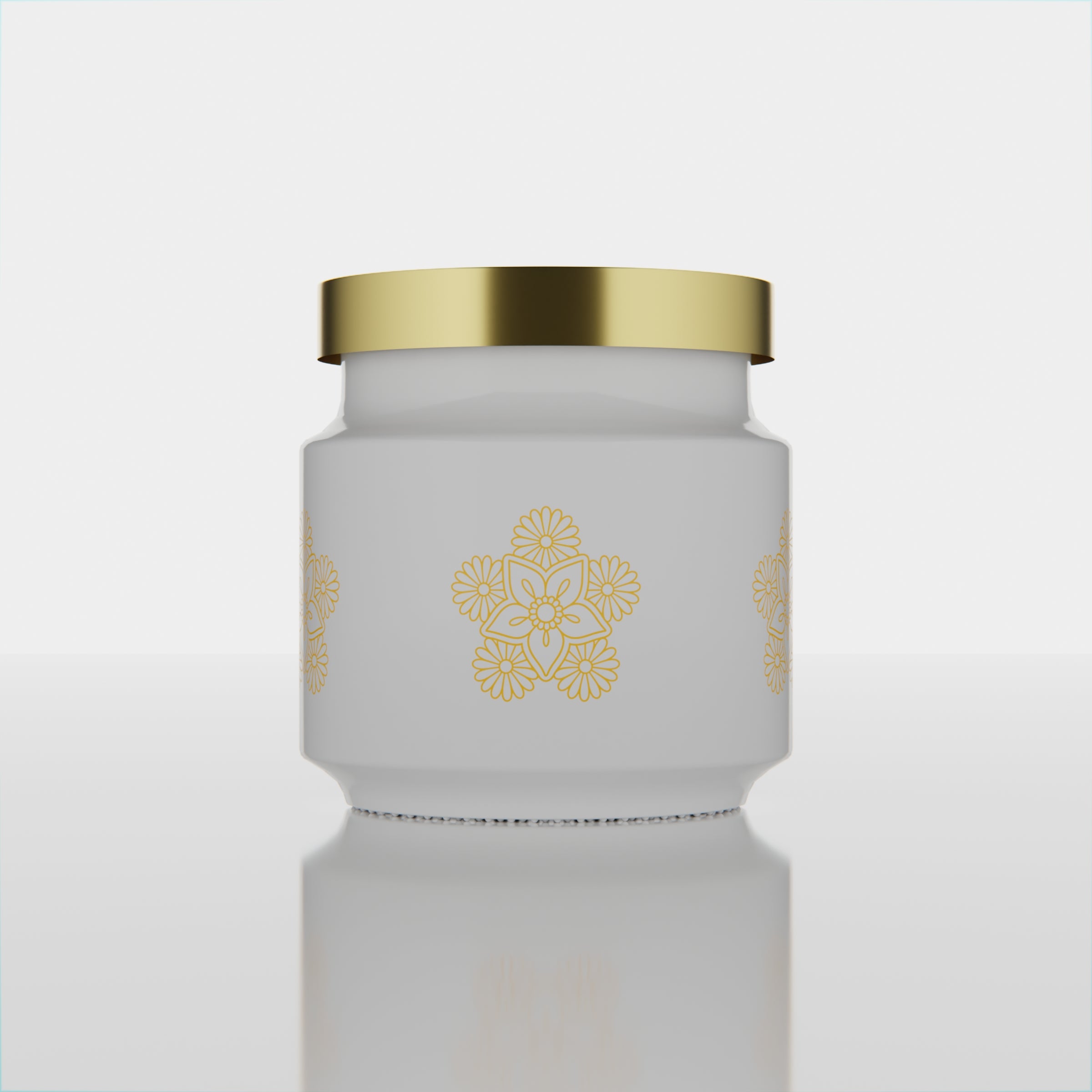 600 ML Rejoice White Marrygold Jar